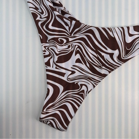 NEW Shein Bikini SET Brown White Animal Print - Picture 8 of 13